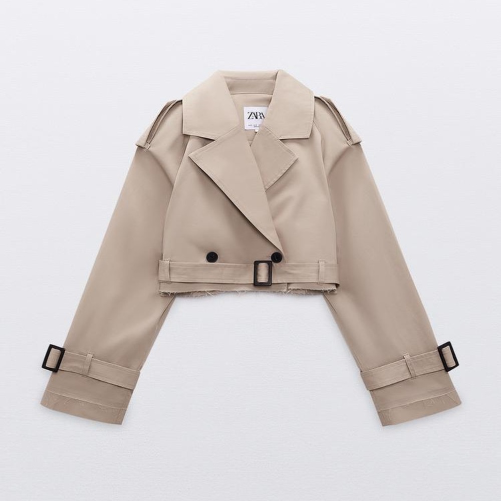 Zara cropped trench jacket | worn once like new | size Small